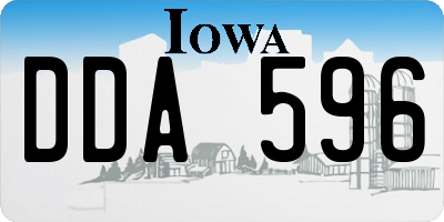 IA license plate DDA596
