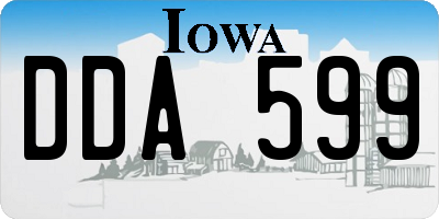 IA license plate DDA599
