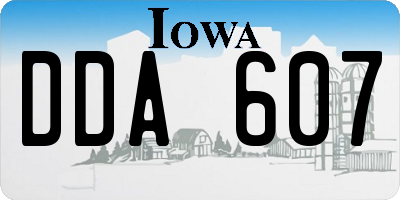IA license plate DDA607