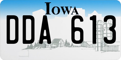 IA license plate DDA613