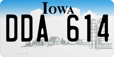 IA license plate DDA614