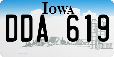 IA license plate DDA619