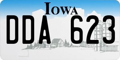 IA license plate DDA623