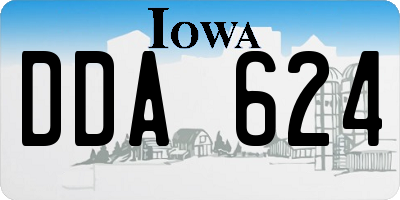 IA license plate DDA624