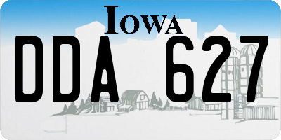 IA license plate DDA627