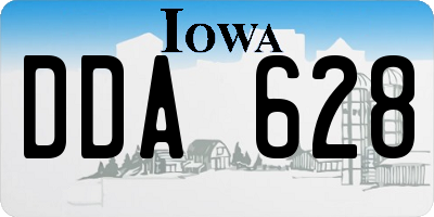 IA license plate DDA628