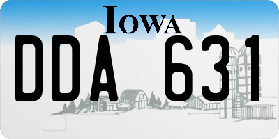 IA license plate DDA631
