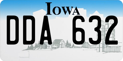 IA license plate DDA632