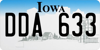 IA license plate DDA633