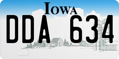 IA license plate DDA634