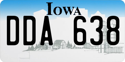 IA license plate DDA638