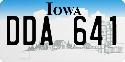 IA license plate DDA641