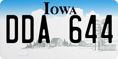 IA license plate DDA644