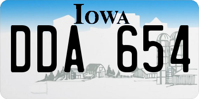 IA license plate DDA654