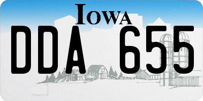 IA license plate DDA655