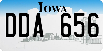 IA license plate DDA656