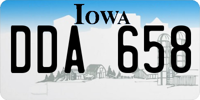 IA license plate DDA658