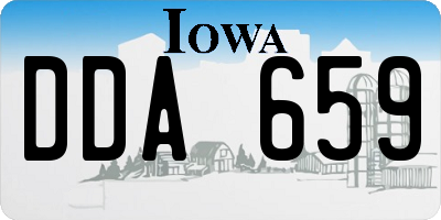 IA license plate DDA659