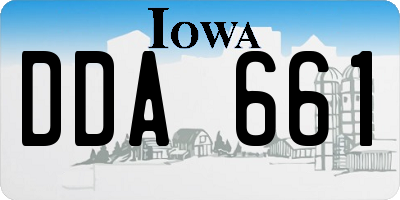 IA license plate DDA661
