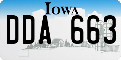 IA license plate DDA663