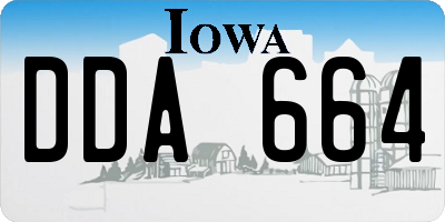 IA license plate DDA664