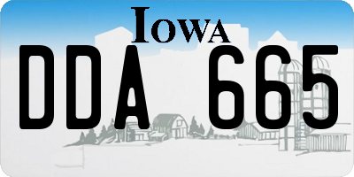 IA license plate DDA665
