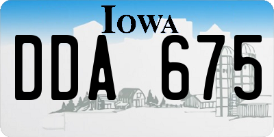 IA license plate DDA675