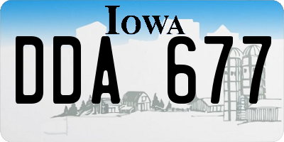 IA license plate DDA677