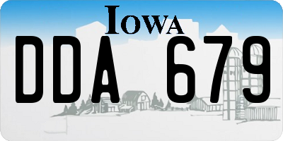 IA license plate DDA679