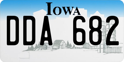 IA license plate DDA682