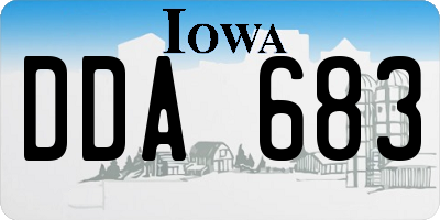 IA license plate DDA683