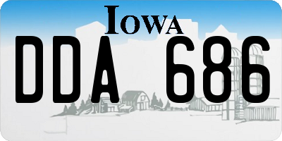 IA license plate DDA686