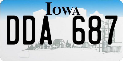 IA license plate DDA687