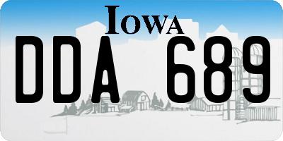 IA license plate DDA689