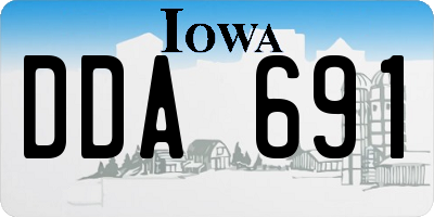 IA license plate DDA691