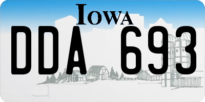 IA license plate DDA693