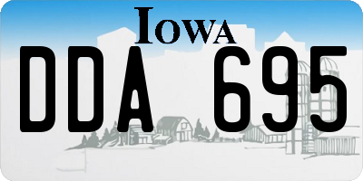 IA license plate DDA695