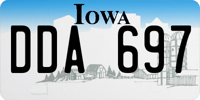 IA license plate DDA697