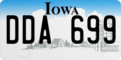 IA license plate DDA699