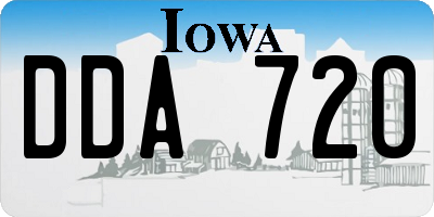 IA license plate DDA720