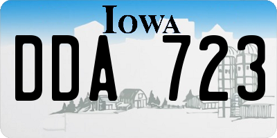 IA license plate DDA723