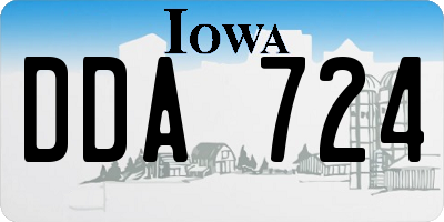 IA license plate DDA724