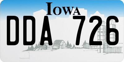 IA license plate DDA726