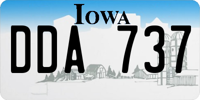 IA license plate DDA737