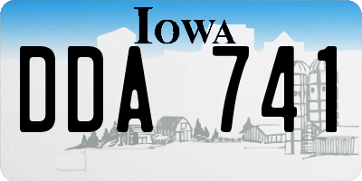 IA license plate DDA741