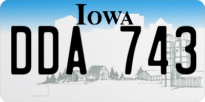 IA license plate DDA743
