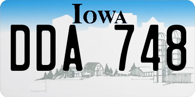 IA license plate DDA748