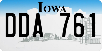 IA license plate DDA761