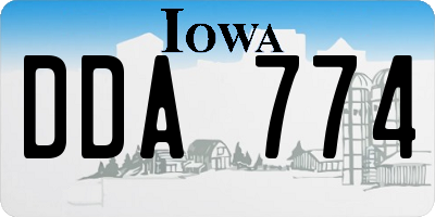 IA license plate DDA774