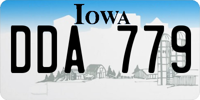 IA license plate DDA779
